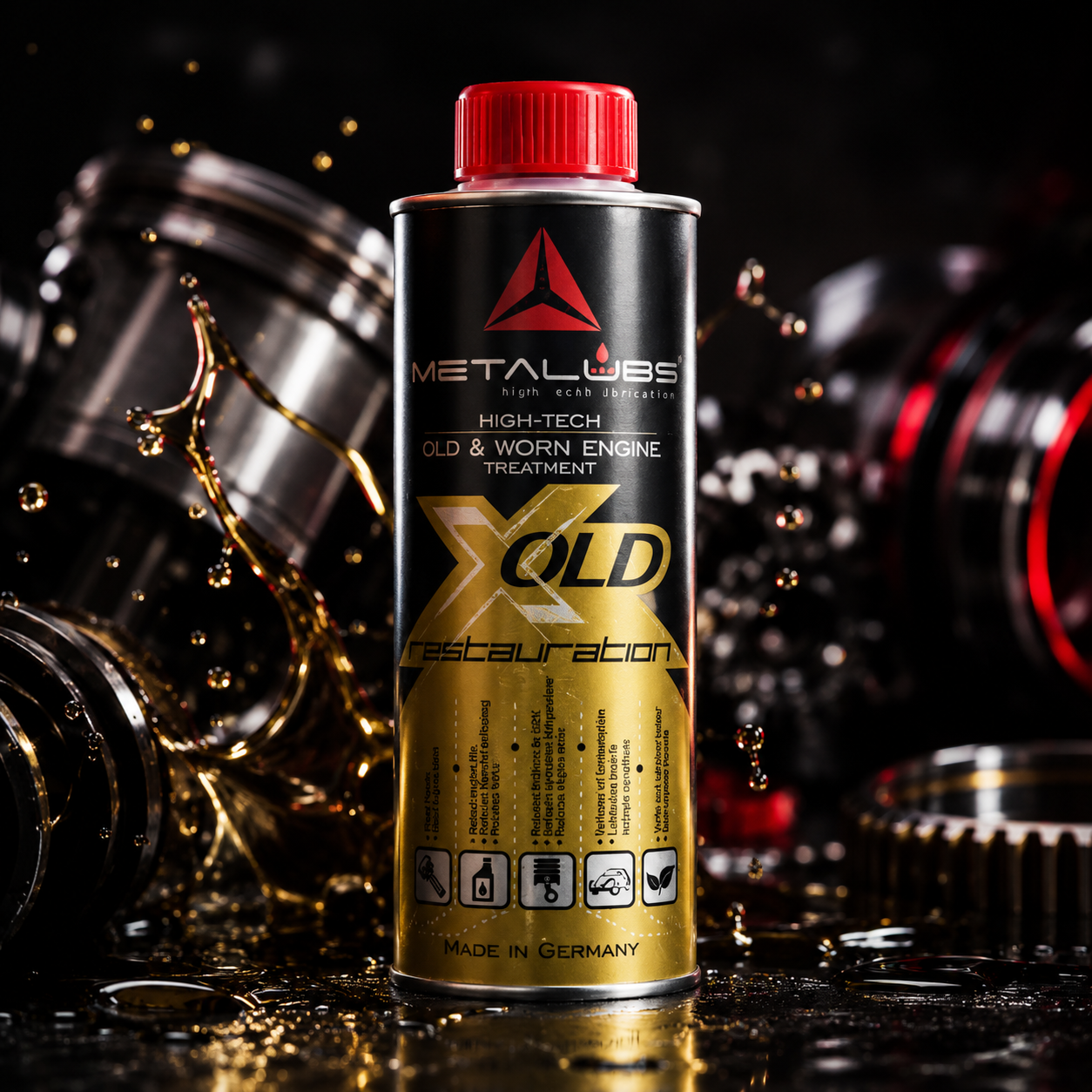 Metalubs X Old 250 ml Motoröl Additiv für Motoren mit hoher Laufleistung